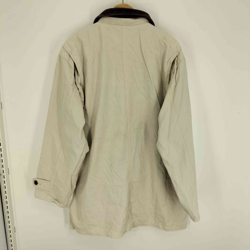 ランズエンド LANDS END 90S 裏地 チェック 襟 コーデュロイ ハンティング カバーオール ジャケット メンズ import:L